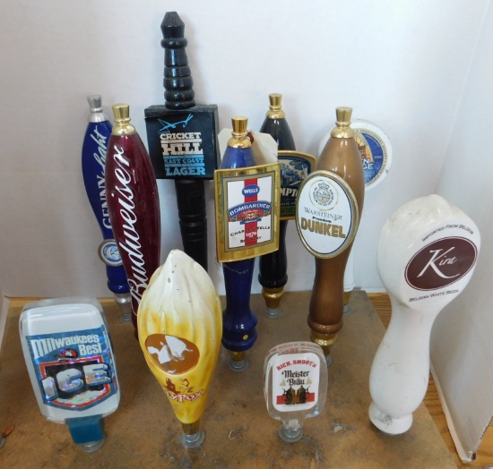 11 assorted beer tap markers