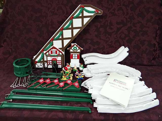 Mr Christmas ' Santa's Ski Slope', All Pieces Included Except It Is Missing One Large Thumbscrew, Li