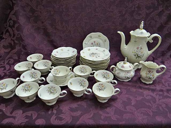 Vintage Germany Reichenboch Dessert Set Ca. 1969-1981 - Teapot 10.5", 12 Dessert Plates, 13 Saucer,