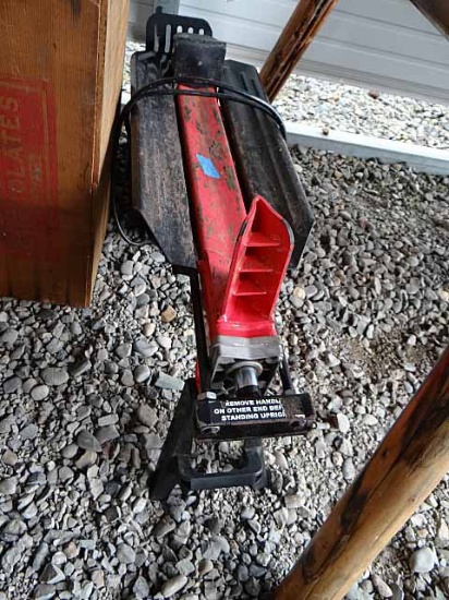 Portable Electric Log Splitter. Fits Up To 20" Log. Maker Unknown. Label On Side Gives Lubricating I