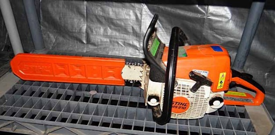 Stihl MS210 Gas Chain Saw, Good Condition, Has Compression, Did Not Service To Start.