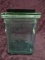 Antique Aqua Glass Battery Jar With Embossed Lettering - 