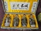 Asian Collectibles: Great Wall Of China Set Of 4 Snuff Bottles, 1 Stopper Is Off Of The Top; Stone C