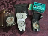 3 Compasses: Suunto Tandem Compass/Clinometer In Case; Silva Ranger In Leather Case; Wilke Marsch Ko