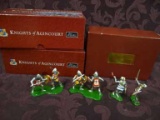 3 W. Britains Sets Complete With Boxes - 2 Knights Of Agincourt #40239 And A Sir Rowland Leinthall /