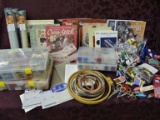 Embroidery / Cross Stitch: 2 Boxes & Bag Crewel Wool By Appleton, DMC, Pennerin, Etc. 2 Boxes