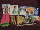 26 Pair Knitting Needles Plus Double Ended Bamboo Needles, Knittin' Kaboodle Case, Instruction Books