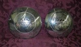 Pair Of 1940's - 1950's Plymouth Dog Dish Hubcaps With The Sailing Ship Design, 10
