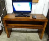 Simple Lines Book Shelf Of / Table/ Flat Screen TV Stand, 15.25x47x31