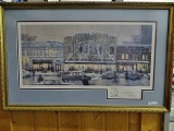 Framed Print By Known Artist R F Morgan 1929-2015, Depicting Downtown Helena, Montana, #131-300. Per