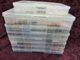 8 Divided Cases With Assorted Beads - Swarovski Crystals, Glass, Togo, Etc.