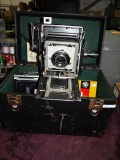 Antique Camera: Graflex / Graphex Crown Graphic 4x5, 135mm No. 894441 Lens, SN 862484. Comes With Ha