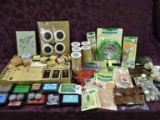 Craft Items Plus Hardware - 60+ Stamps In Various Sizes, Assorted Ink Pads, Clover Embroidery Hoop S