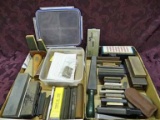 Large Lot Of Sharpening Stones, Hones, Etc.: Norton India Oil & Crystolon Carving Tool Slips, Round