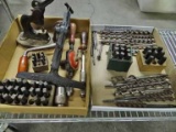 Vintage Tools: Alpha & Numeric Die Sets, Not All Complete; Hand Brace & 15+ Auger Bits; Sargent & Co