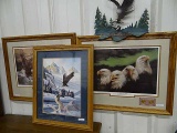 3 Framed Wildlife Prints: (2) Are From The American Double Eagle  Signature Series By Artist Don Mar