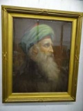 Beautiful Framed Portrait, Chalk / Pastels, By Framly, Dated 1919. Has The Old Wavy Glass Panel, Ver