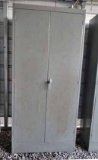 Steampunk / Industrial Metal Double Door Storage Cabinet. No Key
