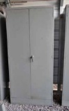 Steampunk / Industrial Metal Double Door Storage Cabinet. Has Keys