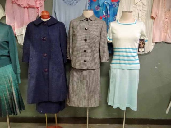 Vintage Skirt Sets, Blouses & Sweaters; NWT: Land N Sea Shirt Jac, Jeri-Jo Currants Sweater W/ Feath