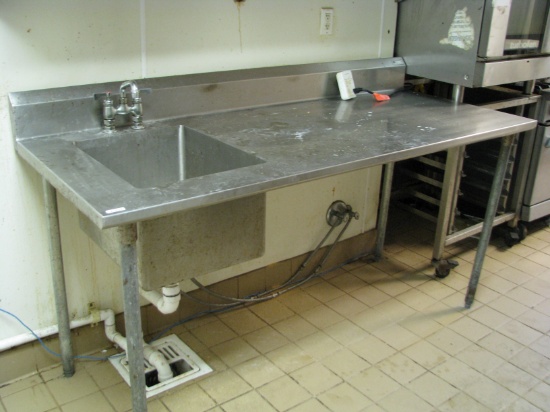 stainless steel sink sideboard table