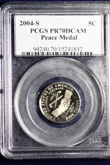 2004-S Louisiana Purchase proof nickel deep cameo