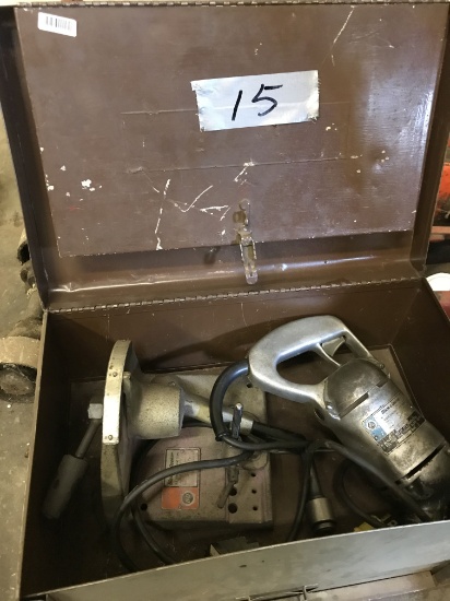 tool box & 2 drills