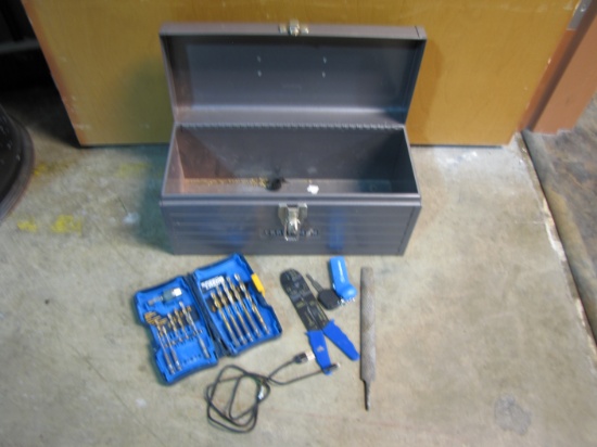 Metal Box w/Assorted Tools