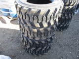 (4) Unused 12 Ply 12 x 16.5 Skid Steer Tires,