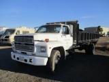 Ford F600 T/A Flatbed Dump Truck,