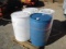 (4) 55 Gallon Plastic Barrels