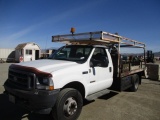 2003 Ford F450 Flatbed Utility Truck,