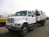 2000 International 4700 Crew-Cab S/A Dump Truck,