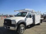 2006 Ford F550 Flatbed Utility Truck,