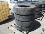 (4) Bridgestone 295/75R 22.5 Tires
