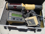 (2) TopCon Lasers, (2) Read Outs, Tripod & Stick