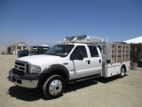 2005 Ford F550 S/A Crew-Cab Flatbed Truck,