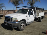 2003 Ford F550 XL Flatbed Utility Truck,