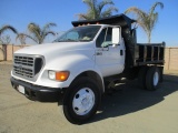 2000 Ford F750XL S/A Dump Truck,