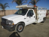 2002 Ford F350 S/A Flatbed Utility Truck,