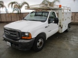 2001 Ford F350 S/A Flatbed Utility Truck,