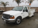 2001 Ford F350 S/A Flatbed Utility Truck,