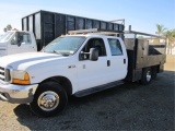 Ford F350 SD Crew-Cab Flatbed Utility Truck,