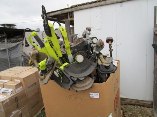 Lot Of Misc Ryobi Weed Eaters & Parts