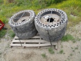 (4) Skid Steer Tires & Rims