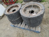 (4) Solid 33x10.75-20 Skid Steer Tires