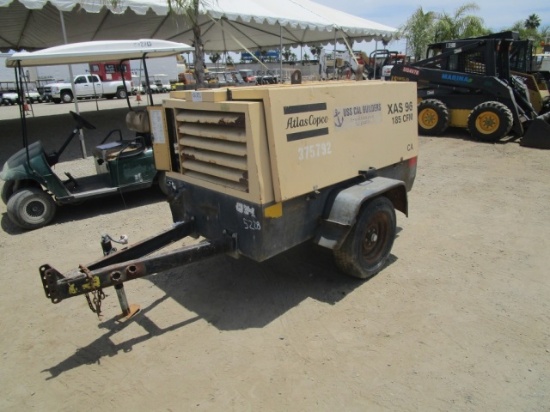 2001 Atlas Copco XAS96 Towable Air Compressor,