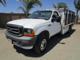 2001 Ford F550 XL SD Flatbed Truck,