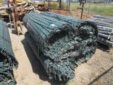 Lot Of Chain Link Fence W/Green Privacy Slats