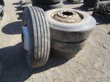 (4) 11R 22.5 Rims & Tires